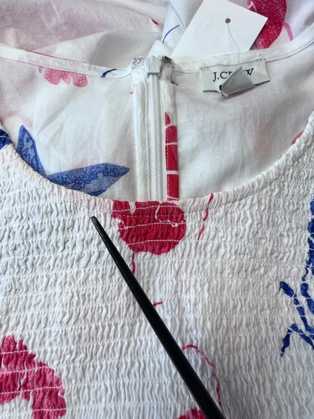 J. CREW Smocked Lobsters & Stars Midi Dress - Picture 6 of 6